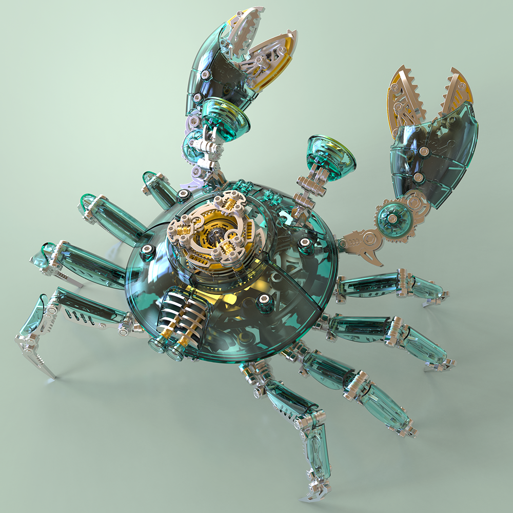 3D DIY Metal Mechanical Crab Assembly Kit