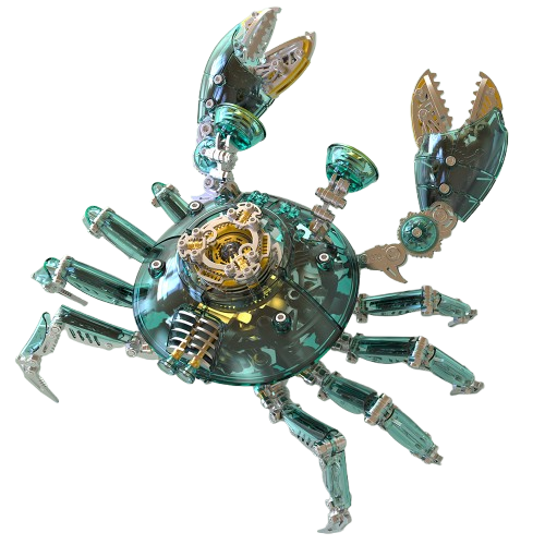 3D DIY Metal Mechanical Crab Assembly Kit