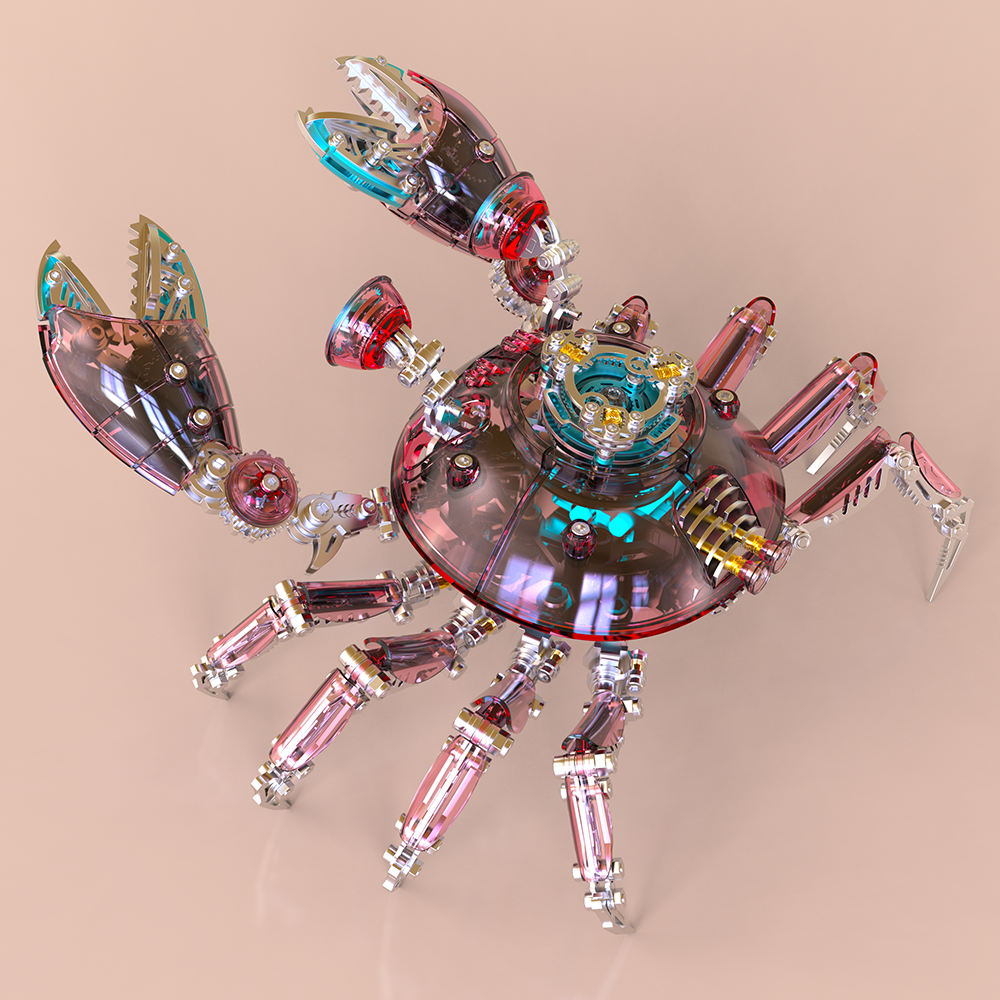 3D DIY Metal Mechanical Crab Assembly Kit