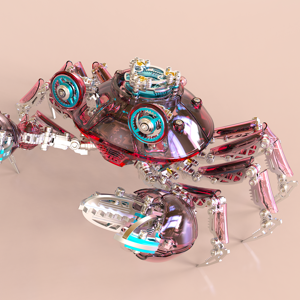 3D DIY Metal Mechanical Crab Assembly Kit