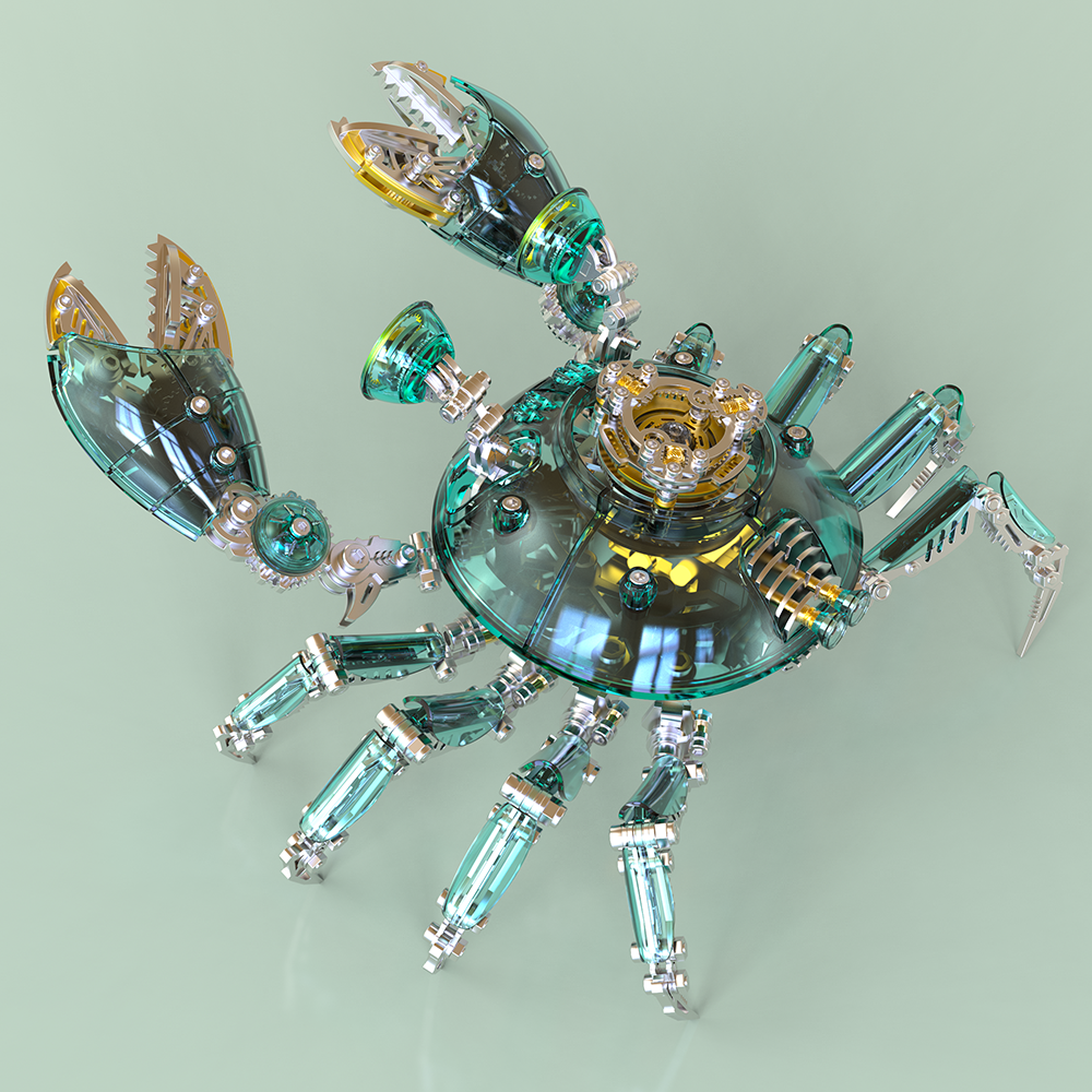 3D DIY Metal Mechanical Crab Assembly Kit