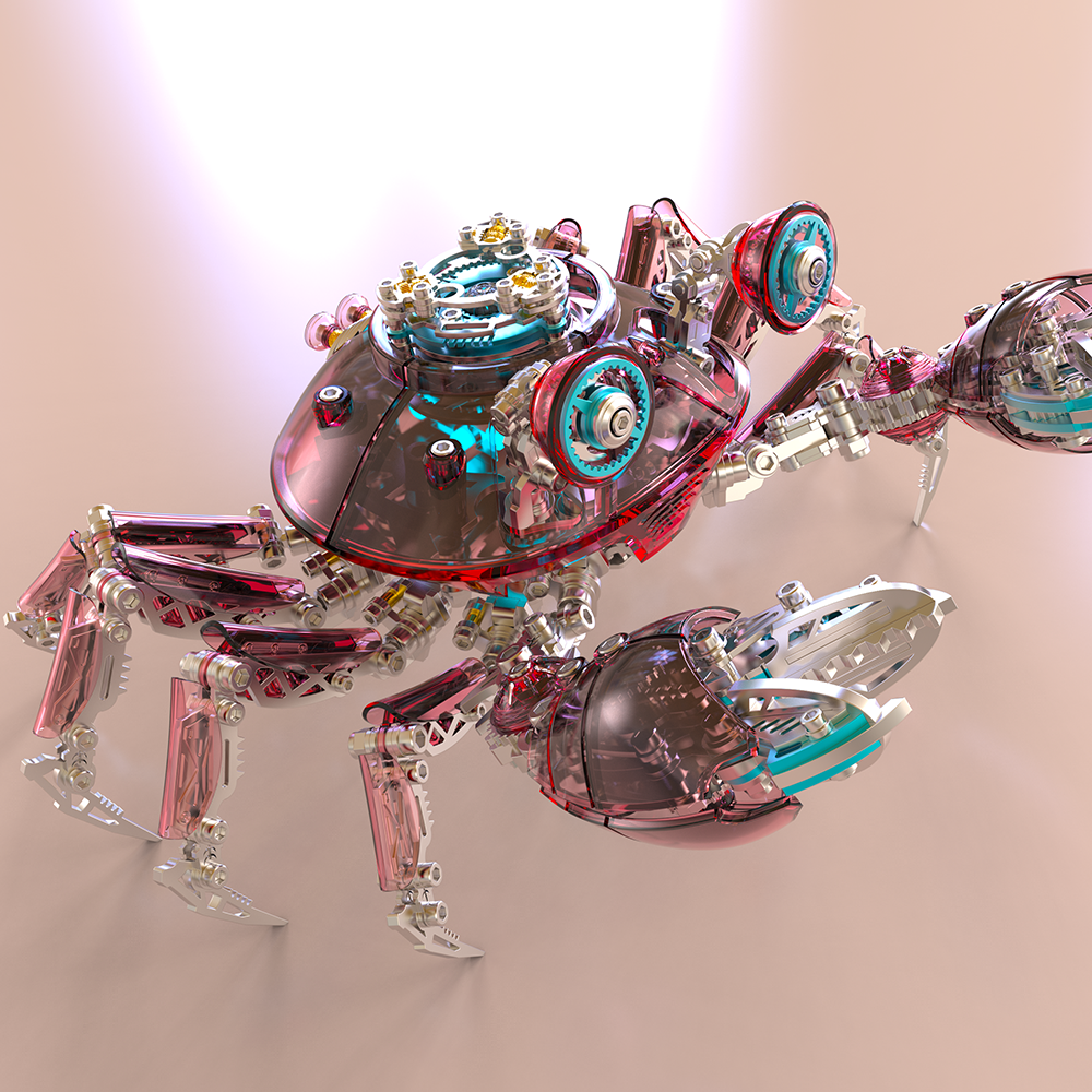 3D DIY Metal Mechanical Crab Assembly Kit