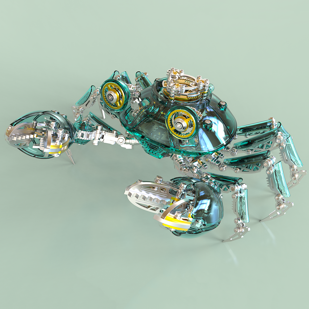 3D DIY Metal Mechanical Crab Assembly Kit