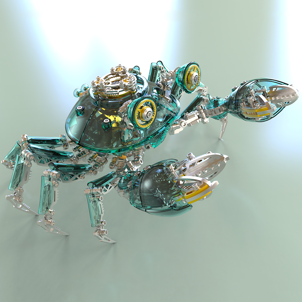 3D DIY Metal Mechanical Crab Assembly Kit
