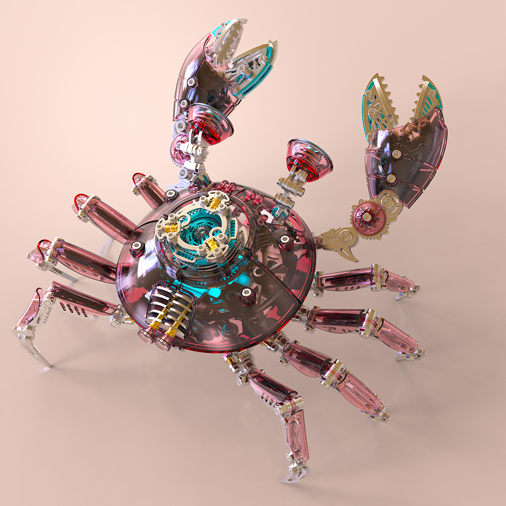 3D DIY Metal Mechanical Crab Assembly Kit