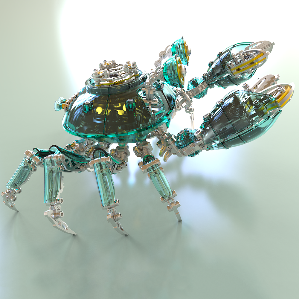 3D DIY Metal Mechanical Crab Assembly Kit
