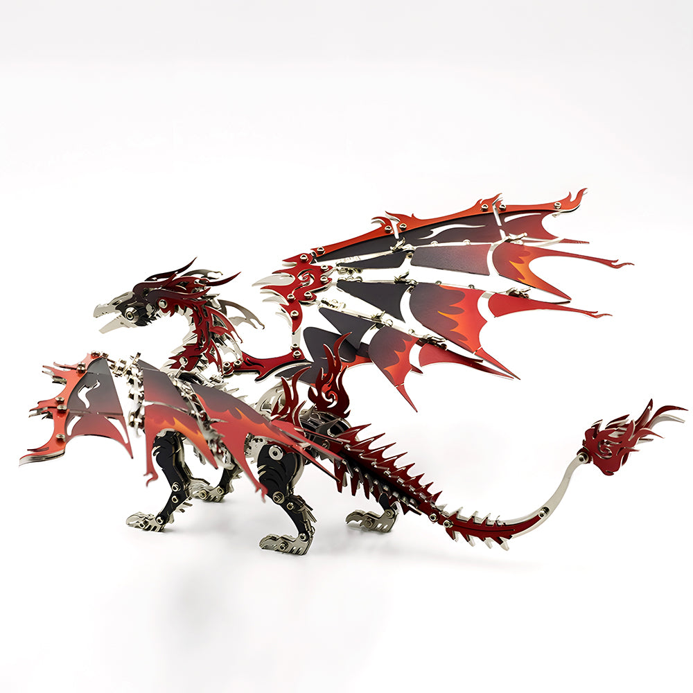 3D Mechanical Fire Dragon Metal Model Kit DIY Puzzle for Adults & Kids