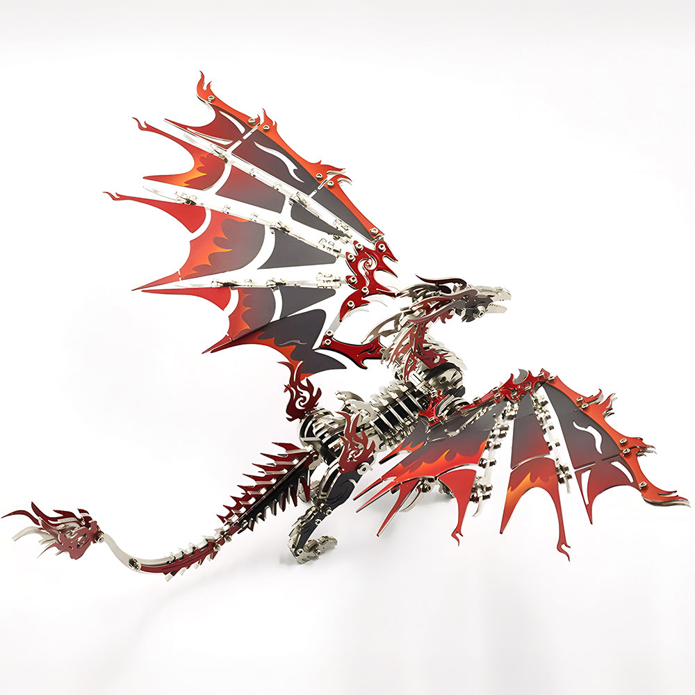 3D Mechanical Fire Dragon Metal Model Kit DIY Puzzle for Adults & Kids
