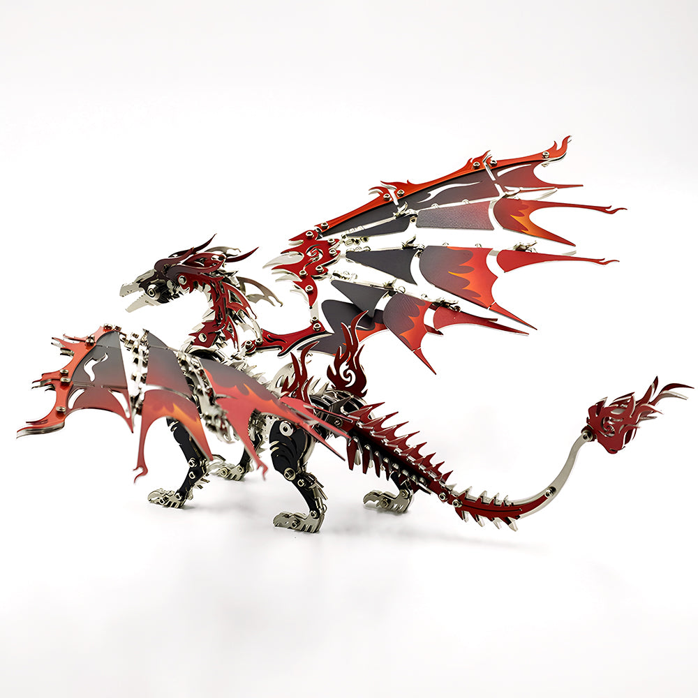 3D Mechanical Fire Dragon Metal Model Kit DIY Puzzle for Adults & Kids