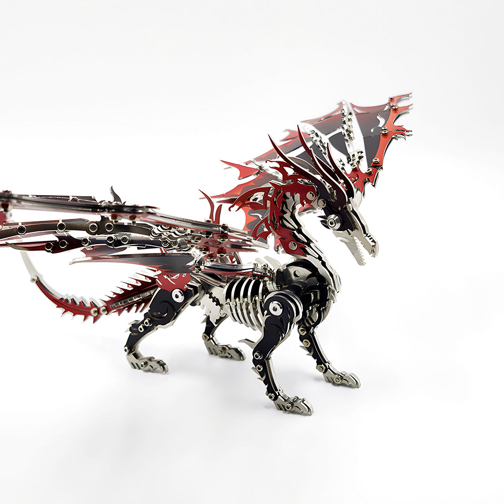 3D Mechanical Fire Dragon Metal Model Kit DIY Puzzle for Adults & Kids