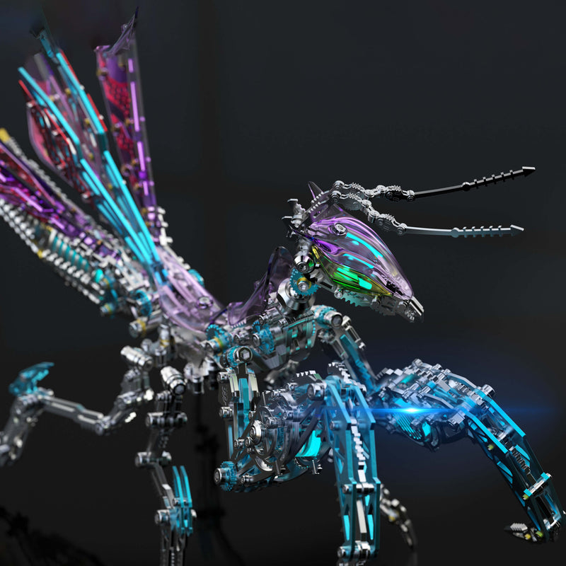 Load image into Gallery viewer, 3D Metal Mechanical Mantis 1200PCS Puzzle Model Kit Insect Series
