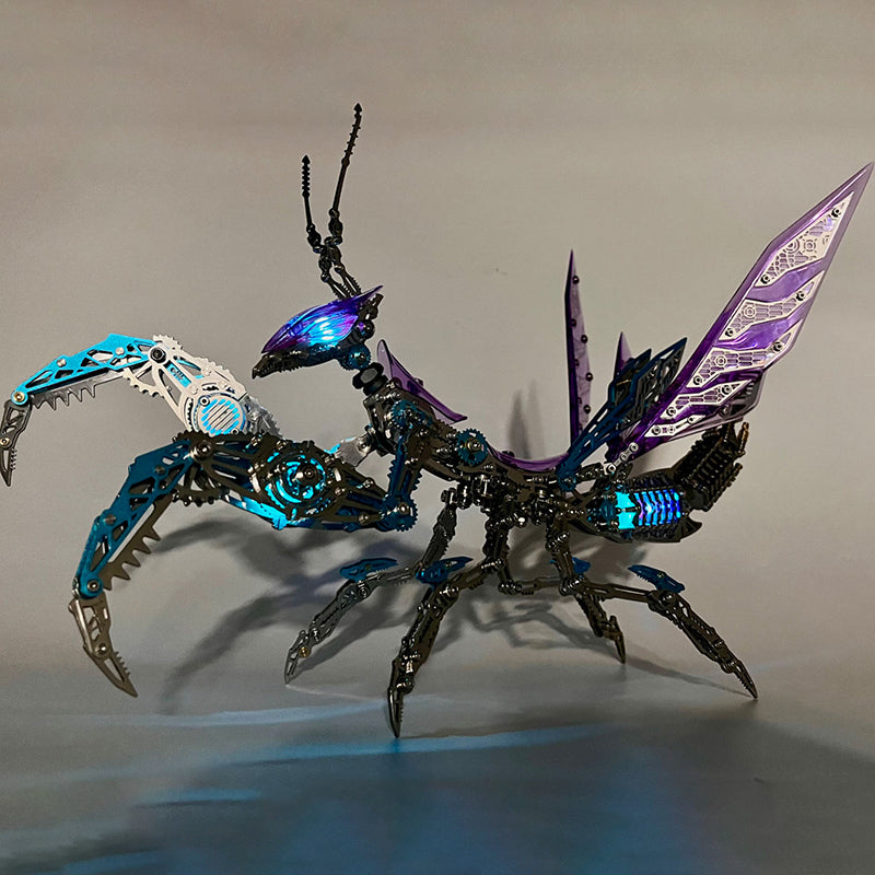 Load image into Gallery viewer, Metalkitor-3d-metal-mechanical-mantis-1200pcs-puzzle-model-kit-insect-series
