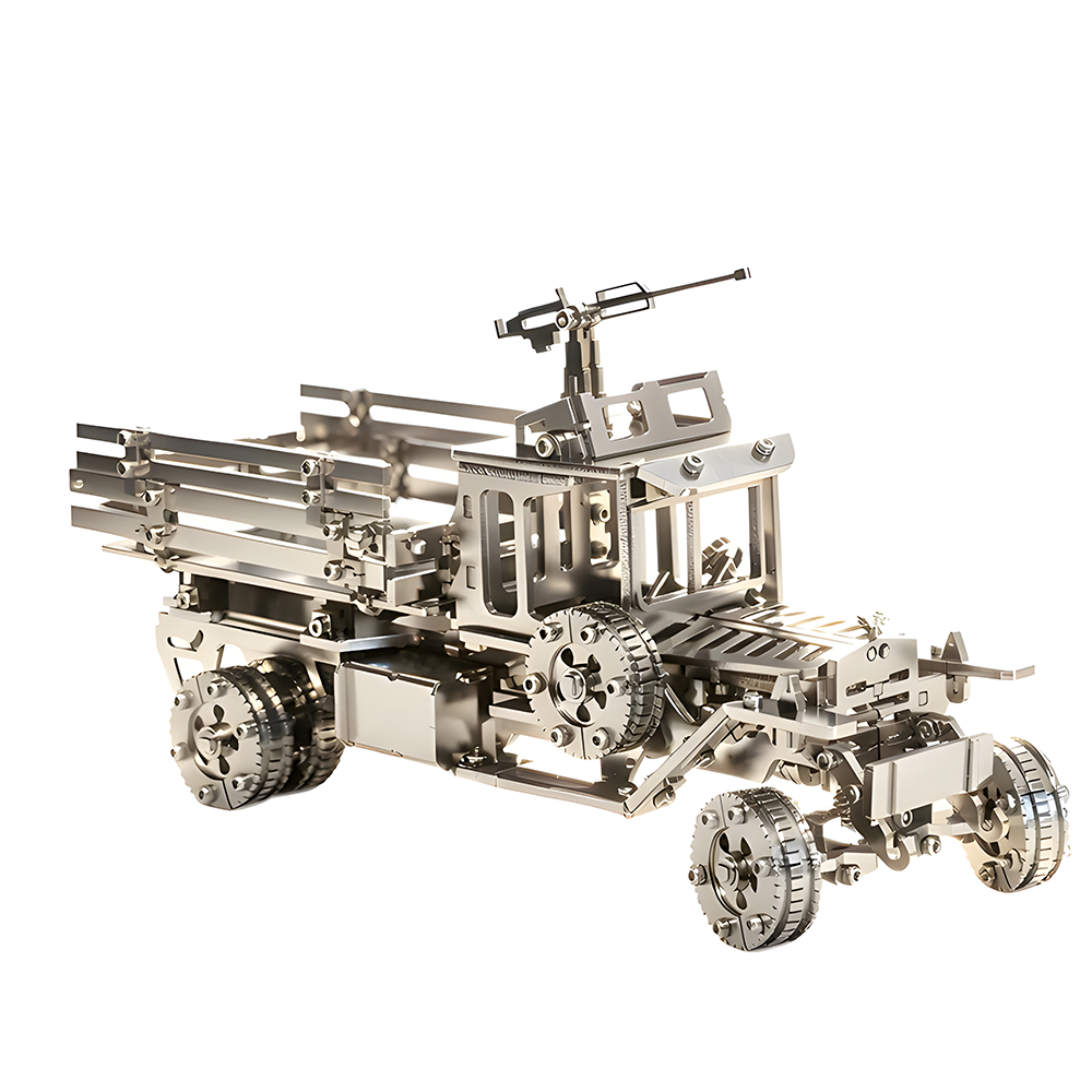 3D Metal Mechanical Military Truck Model Kit for Adults Camouflage DIY Assembly Puzzle