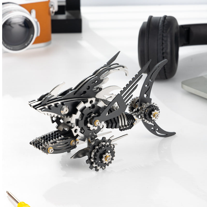 3D Metal Saw Shark DIY Mechanical Model Kit