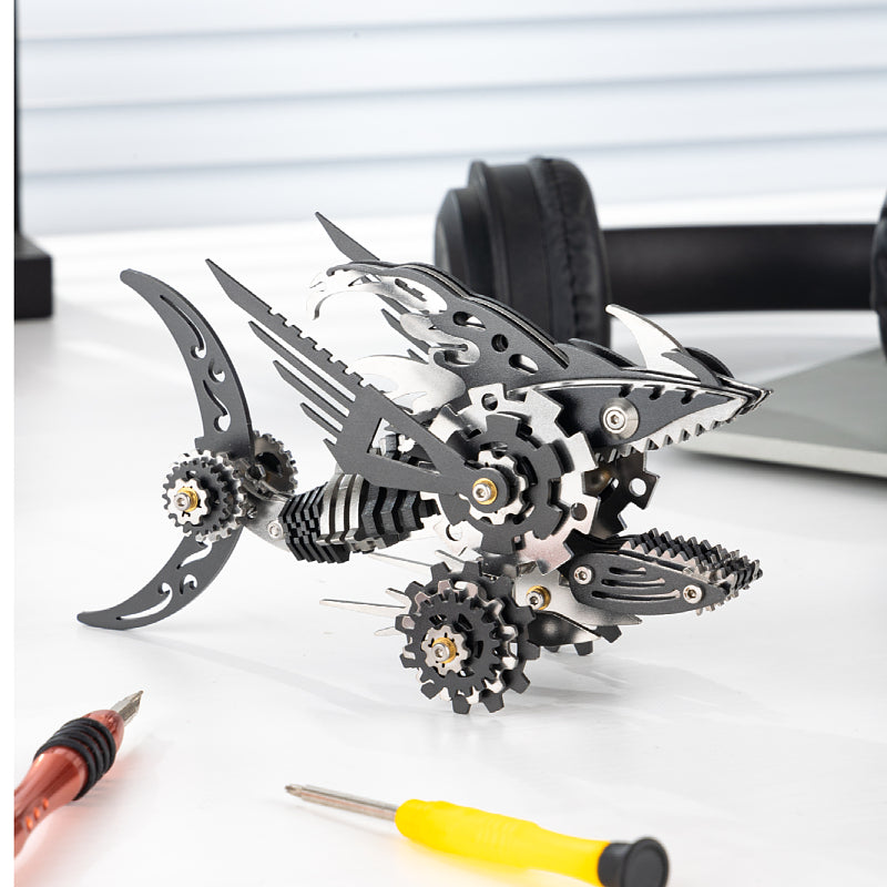 3D Metal Saw Shark DIY Mechanical Model Kit