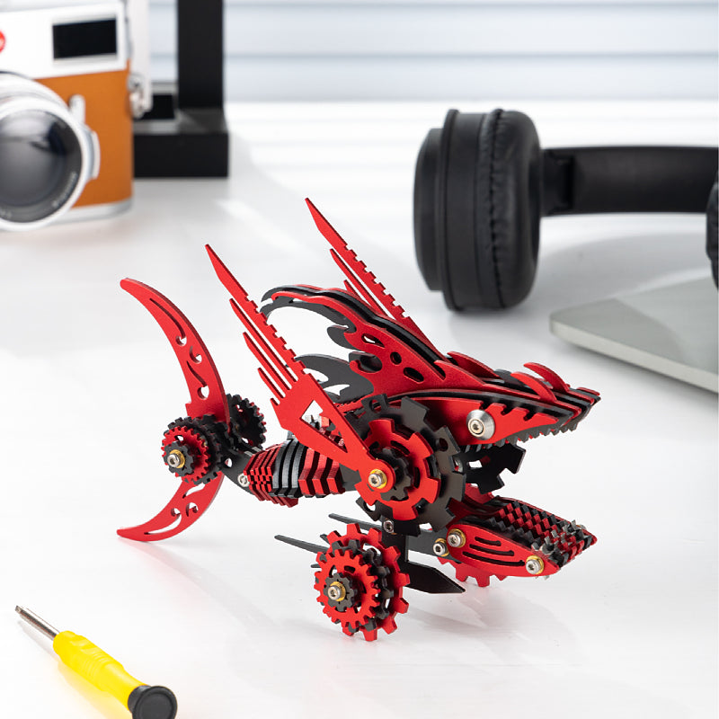 3D Metal Saw Shark DIY Mechanical Model Kit
