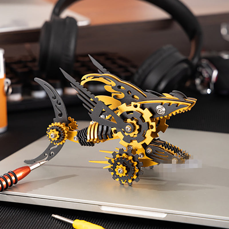 3D Metal Saw Shark DIY Mechanical Model Kit