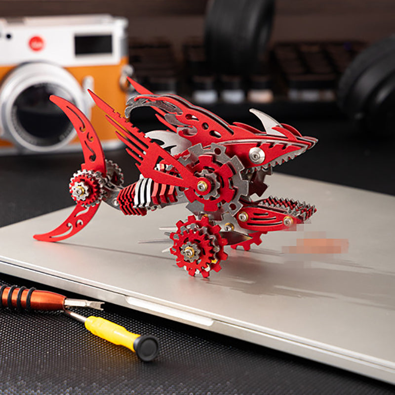 3D Metal Saw Shark DIY Mechanical Model Kit