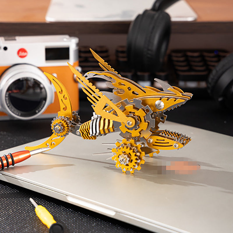 3D Metal Saw Shark DIY Mechanical Model Kit