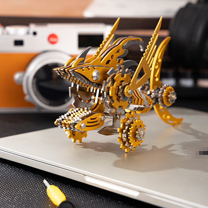 3D Metal Saw Shark DIY Mechanical Model Kit