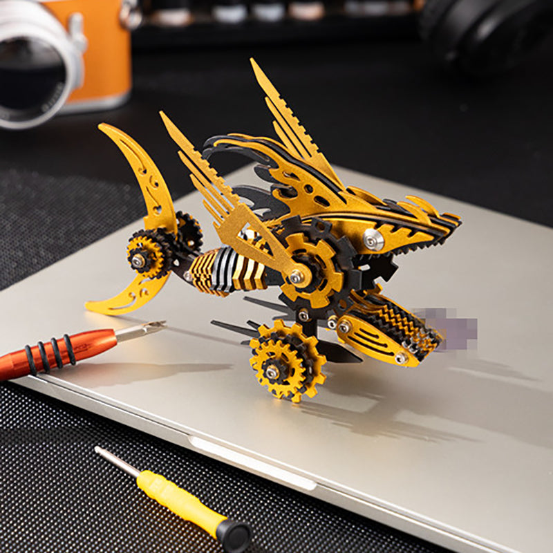 3D Metal Saw Shark DIY Mechanical Model Kit