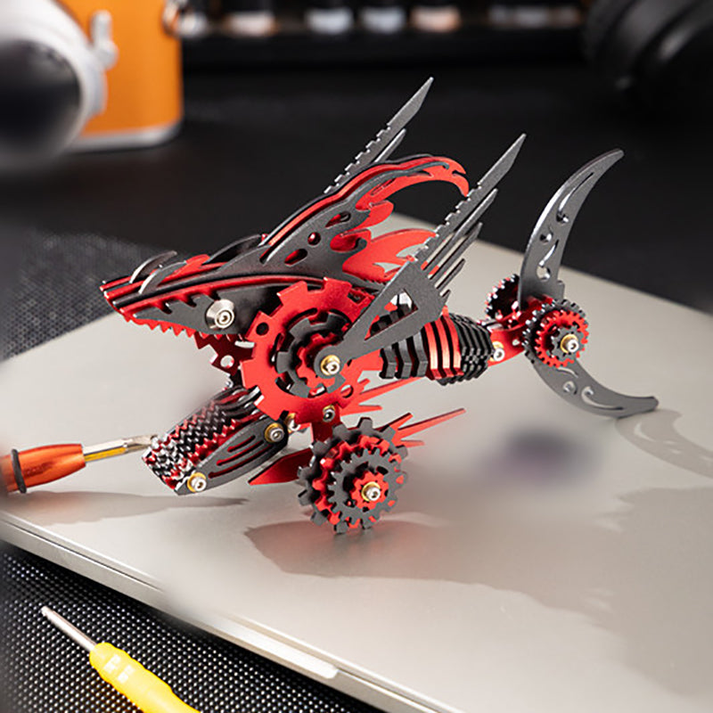 3D Metal Saw Shark DIY Mechanical Model Kit