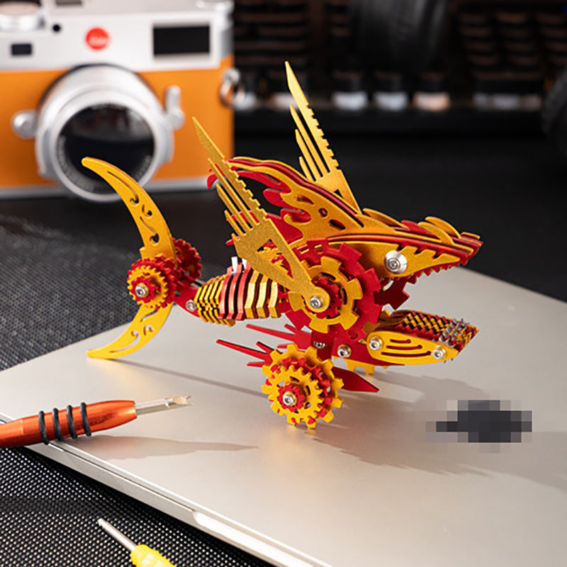 3D Metal Saw Shark DIY Mechanical Model Kit