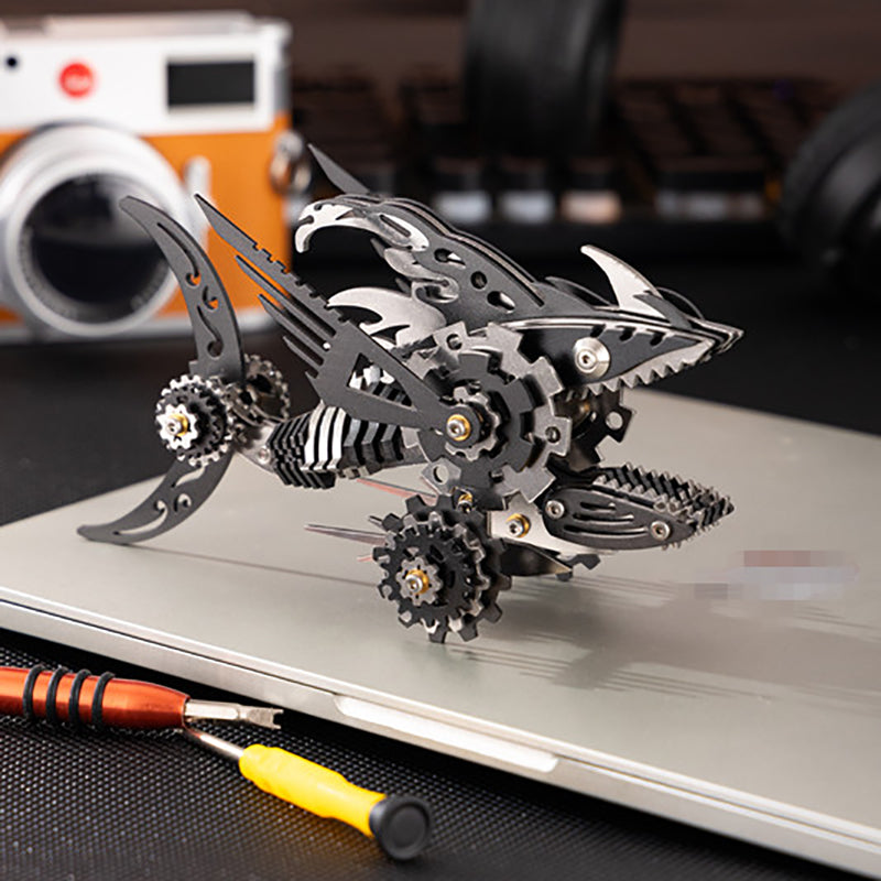 3D Metal Saw Shark DIY Mechanical Model Kit