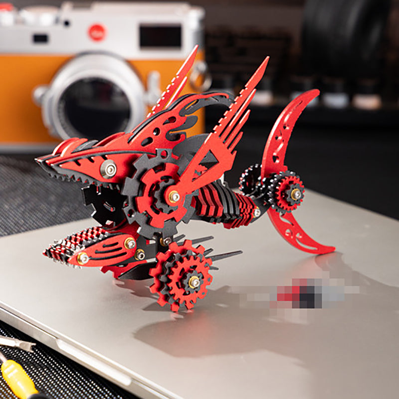 3D Metal Saw Shark DIY Mechanical Model Kit