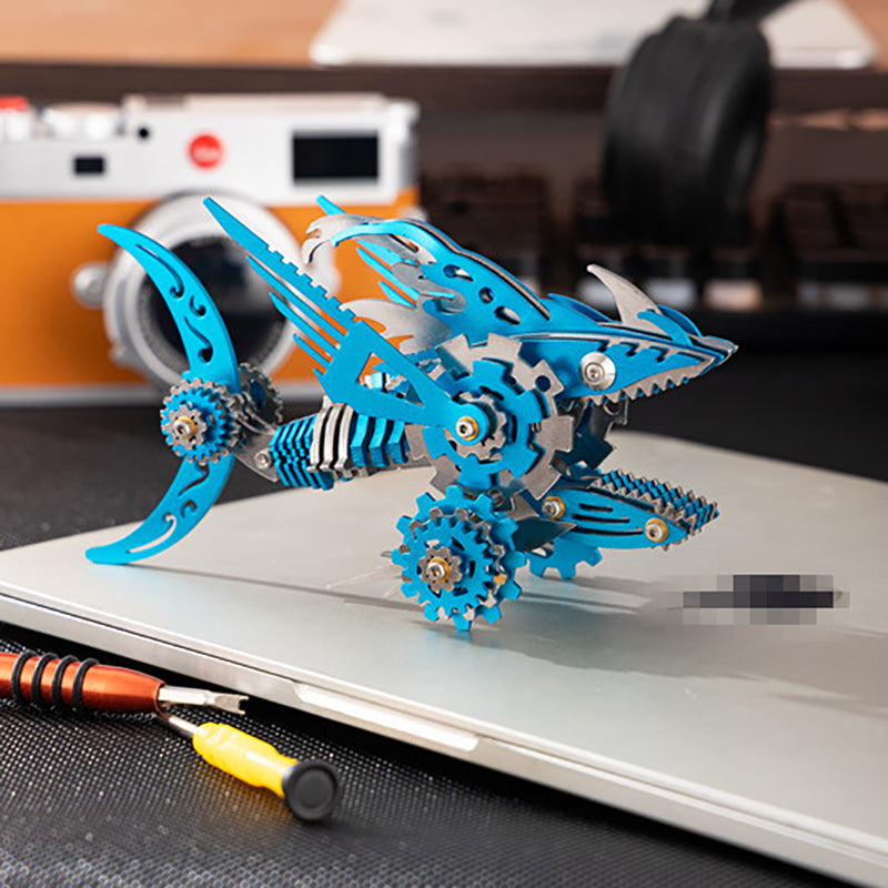 3D Metal Saw Shark DIY Mechanical Model Kit