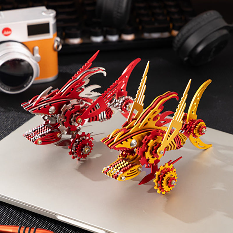 3D Metal Saw Shark DIY Mechanical Model Kit