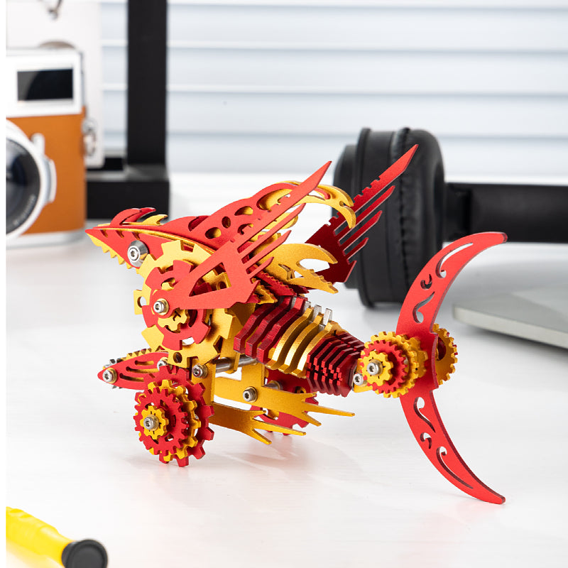 3D Metal Saw Shark DIY Mechanical Model Kit