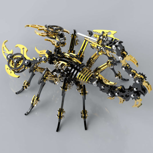 3D Scorpion Black Gold Metal puzzle Model Colorful Kit