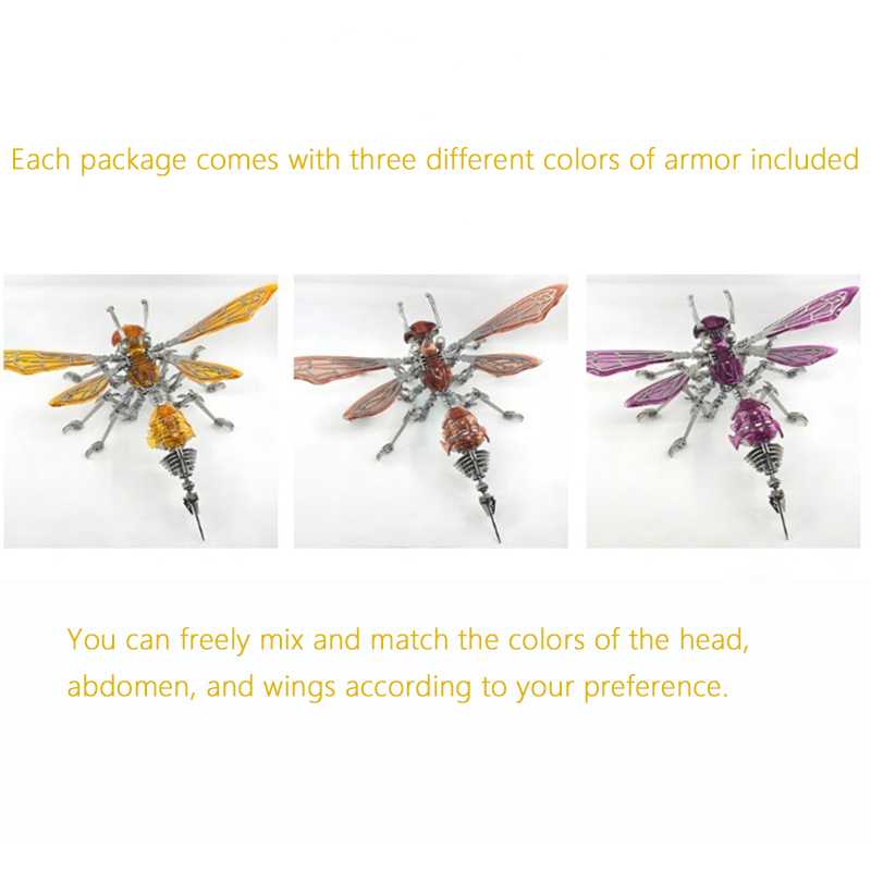 Cyberpunk Mecha Hornet Wasp Premium Metal Model Kit Insect Series