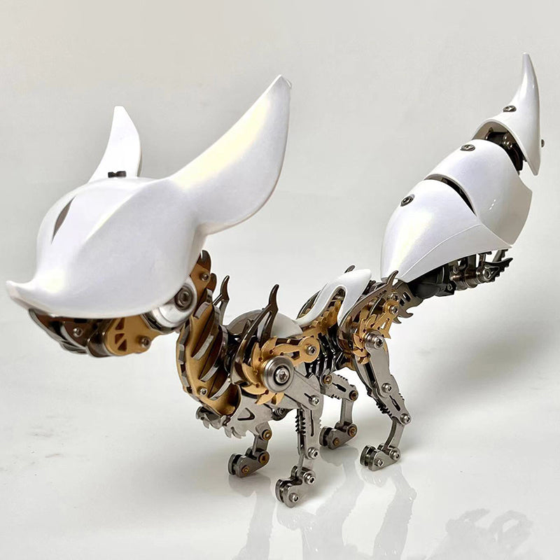 Load image into Gallery viewer, DIY Mechanical Fox Metal Puzzle Model Kit Adjustable Animal Series
