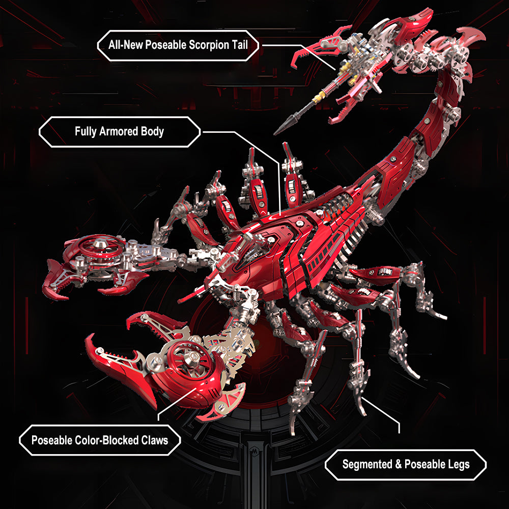 Large Mechanical War Scorpion King Model building kit for Adults
