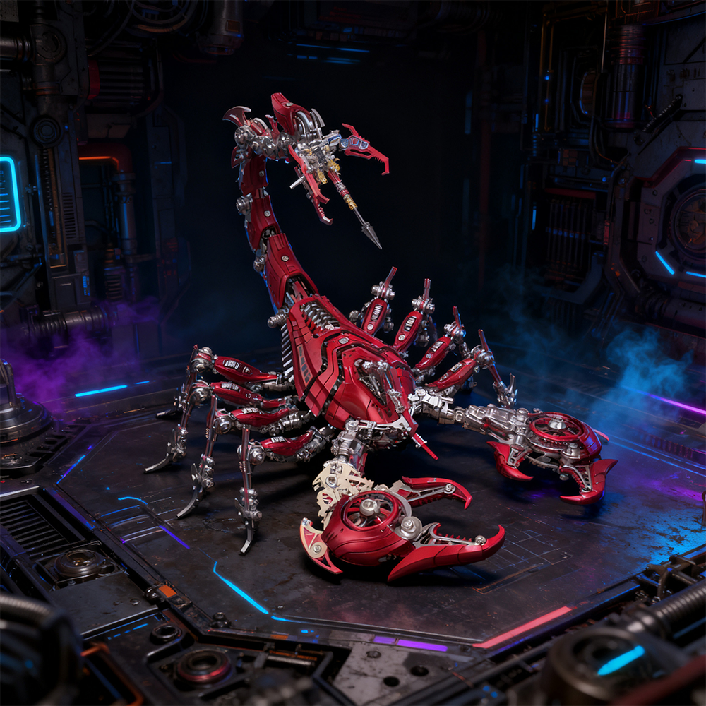 Large Mechanical War Scorpion King Model building kit for Adults