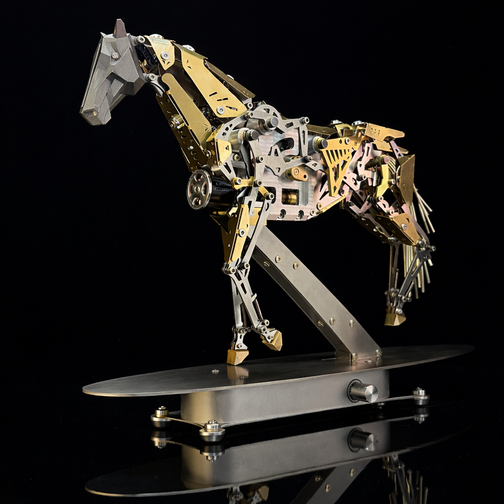 Mechanical Horse Metal Puzzle Kit DIY Running Motion Engineering Model
