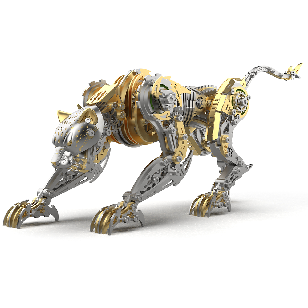 mechanical-leopard-metal-model-structure