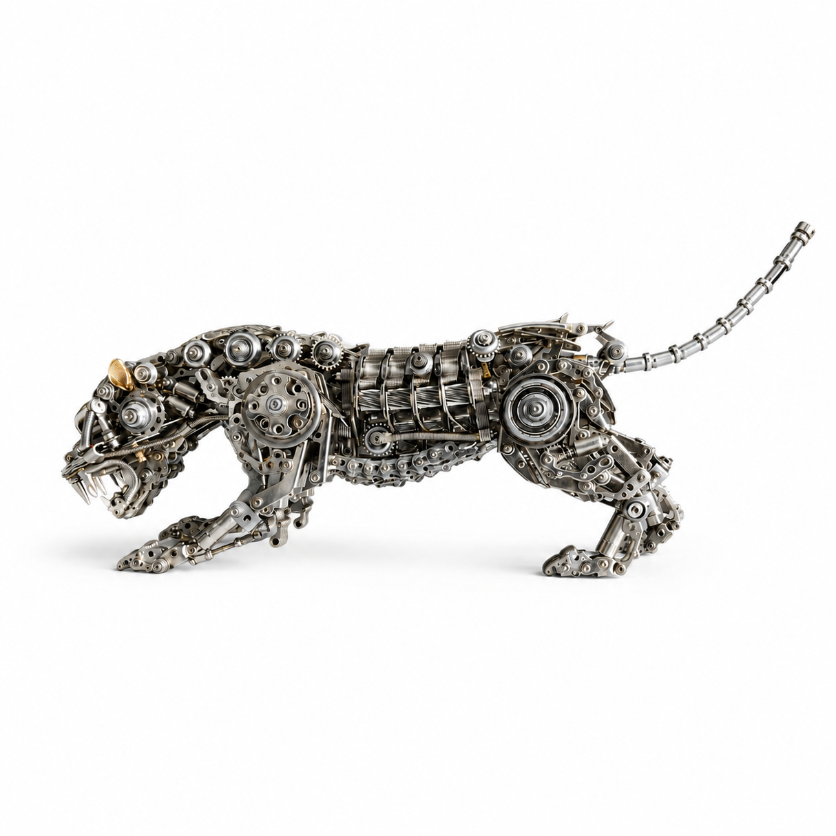 Mechanical panther 3D metal puzzle kit with articulated legs
