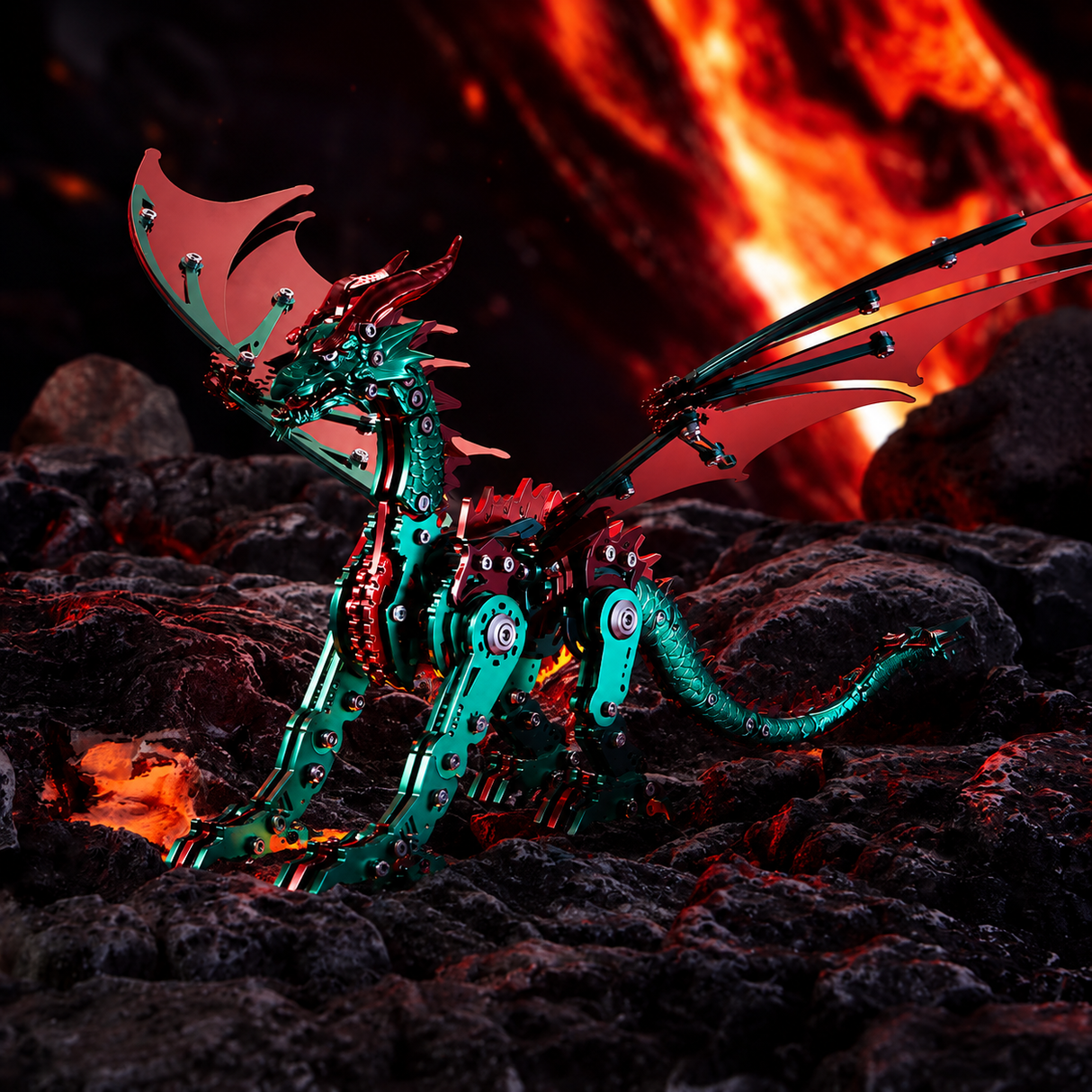 Mechanical Winged Dragon 3D Metal Model Kit