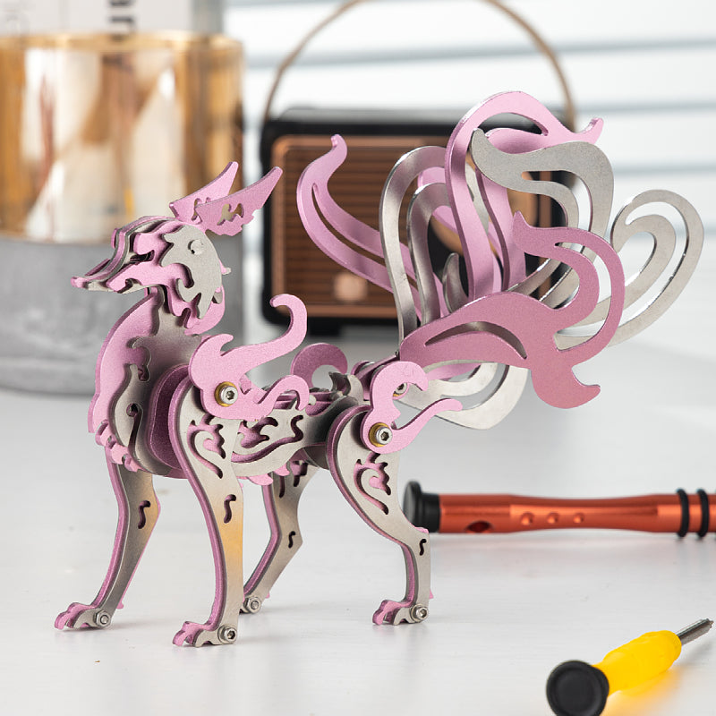 Nine-Tailed Fox 3D Colored Metal Puzzle Model Kit