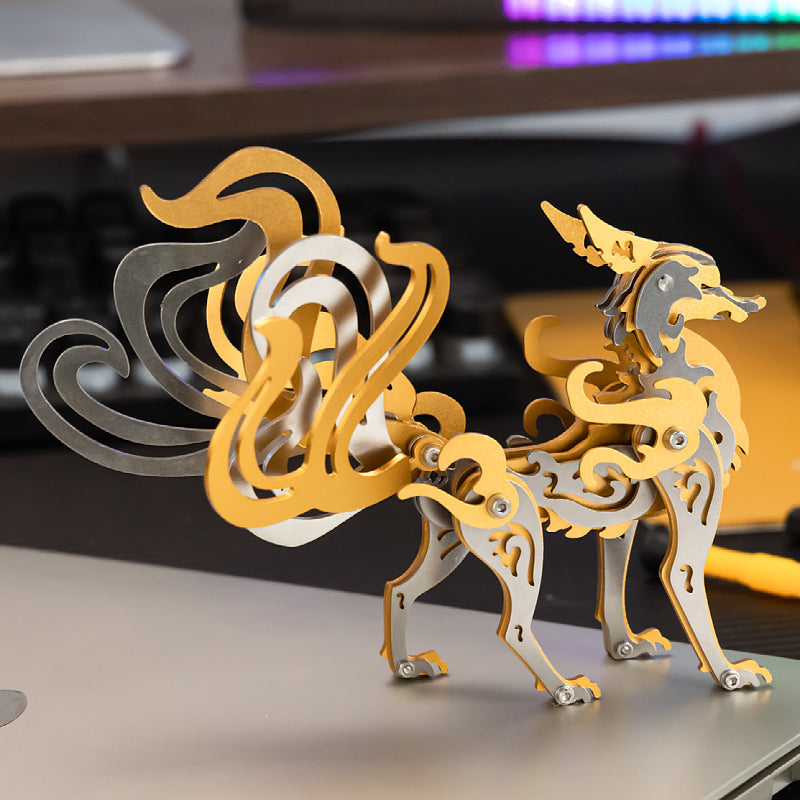 Nine-Tailed Fox 3D Colored Metal Puzzle Model Kit