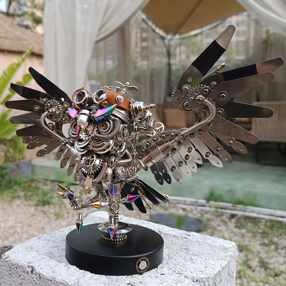Owl Steampunk 3D Metal Puzzle Kit Animal Series for Adults