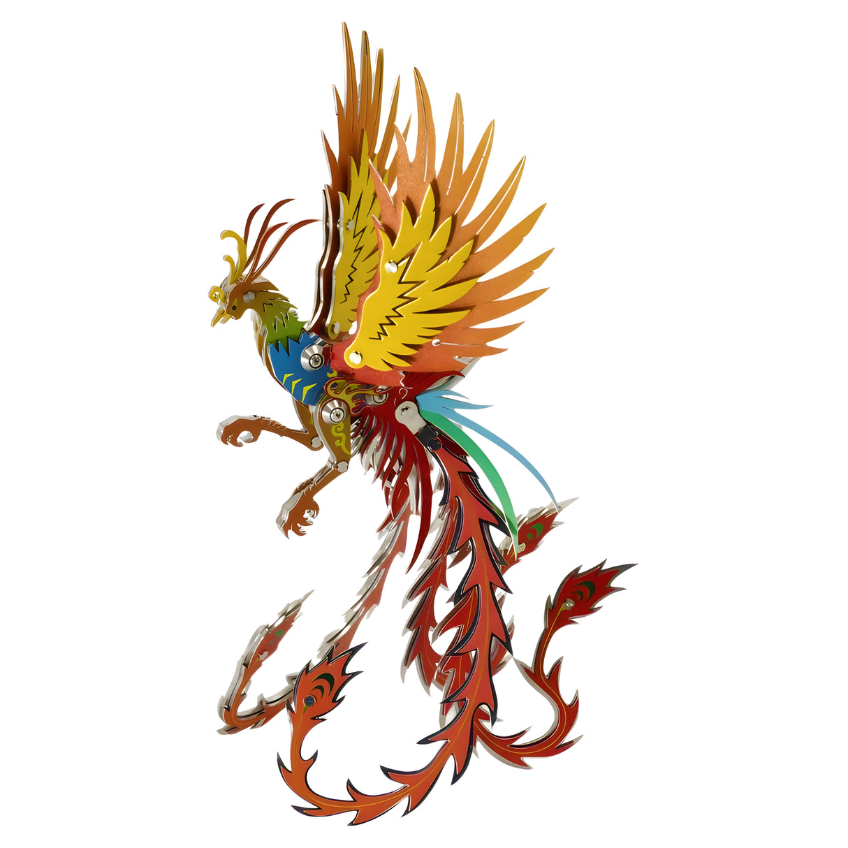 Colorful Phoenix 3D Metal Puzzle Kit for Adults