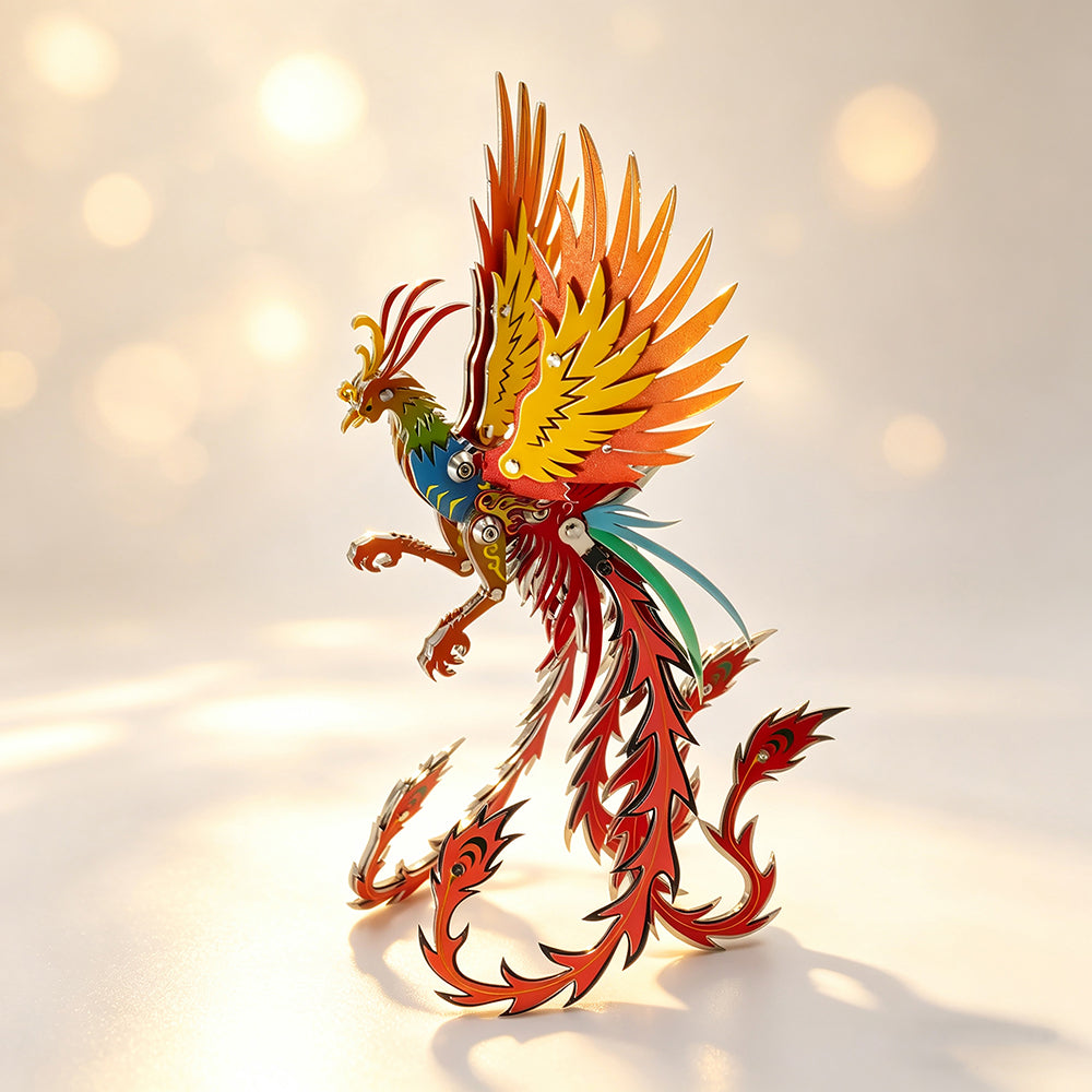 Phoenix Metal Model Kit DIY 3D Mechanical Sculpture for Adults and Kids