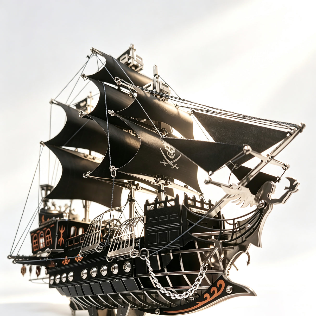 Pirate Ship 3D Metal Model Kit DIY Mechanical Sailing Masterpiece