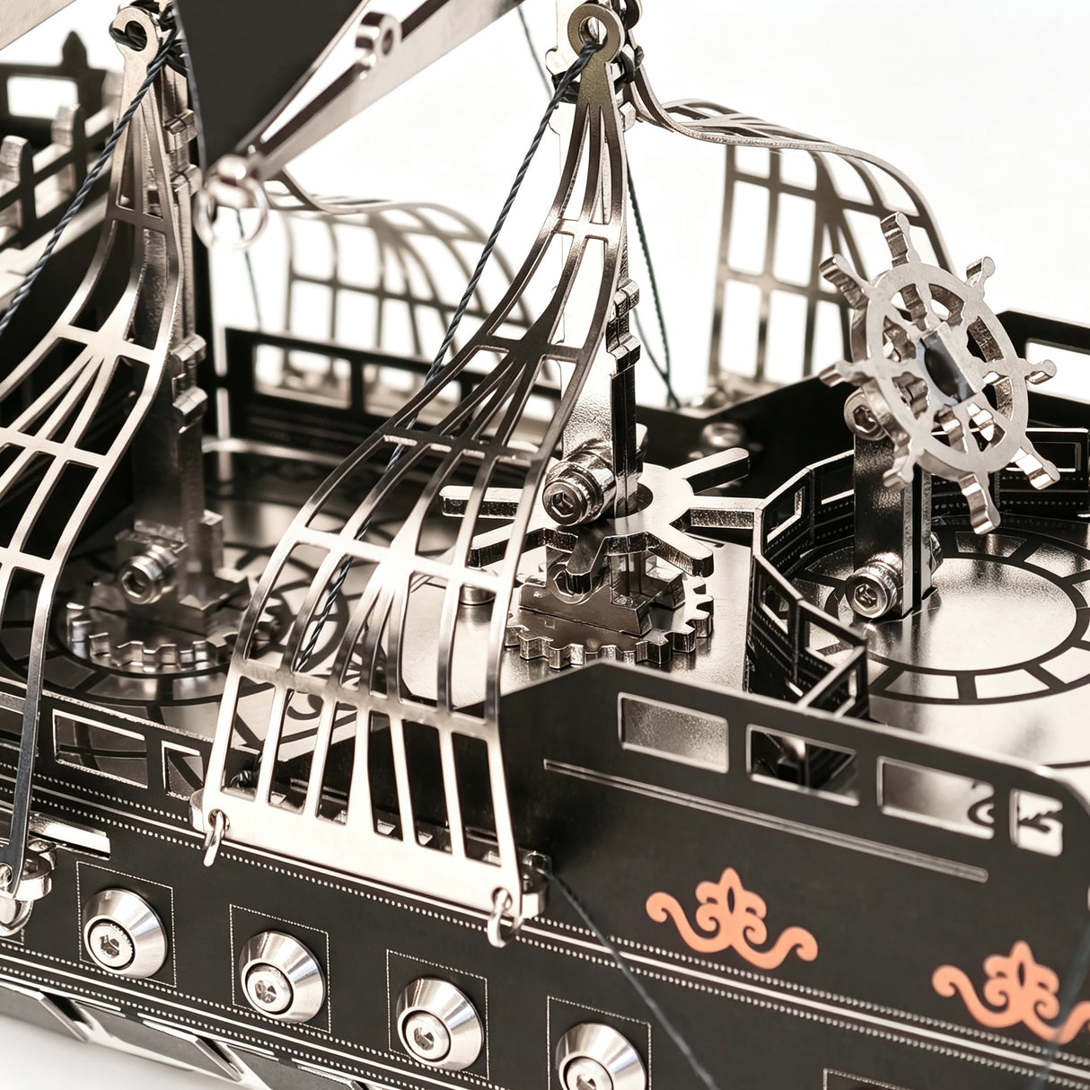 Pirate Ship 3D Metal Model Kit DIY Mechanical Sailing Masterpiece