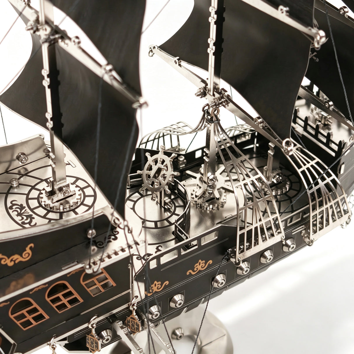 Pirate Ship 3D Metal Model Kit DIY Mechanical Sailing Masterpiece