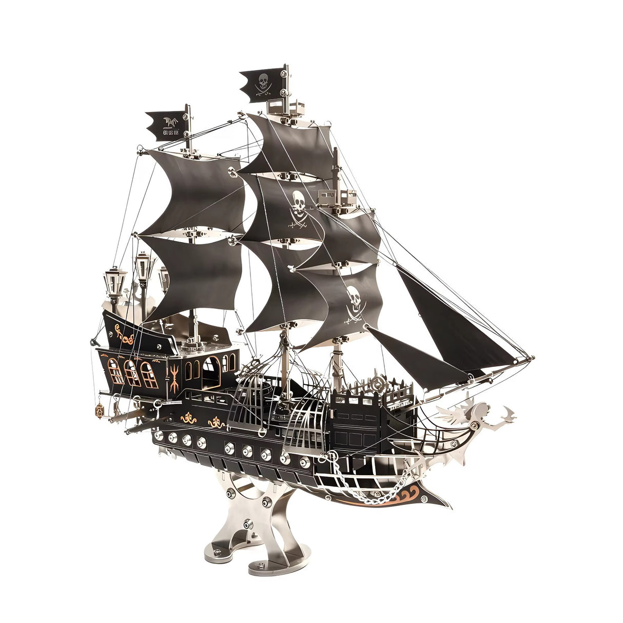 Pirate Ship 3D Metal Model Kit DIY Mechanical Sailing Masterpiece